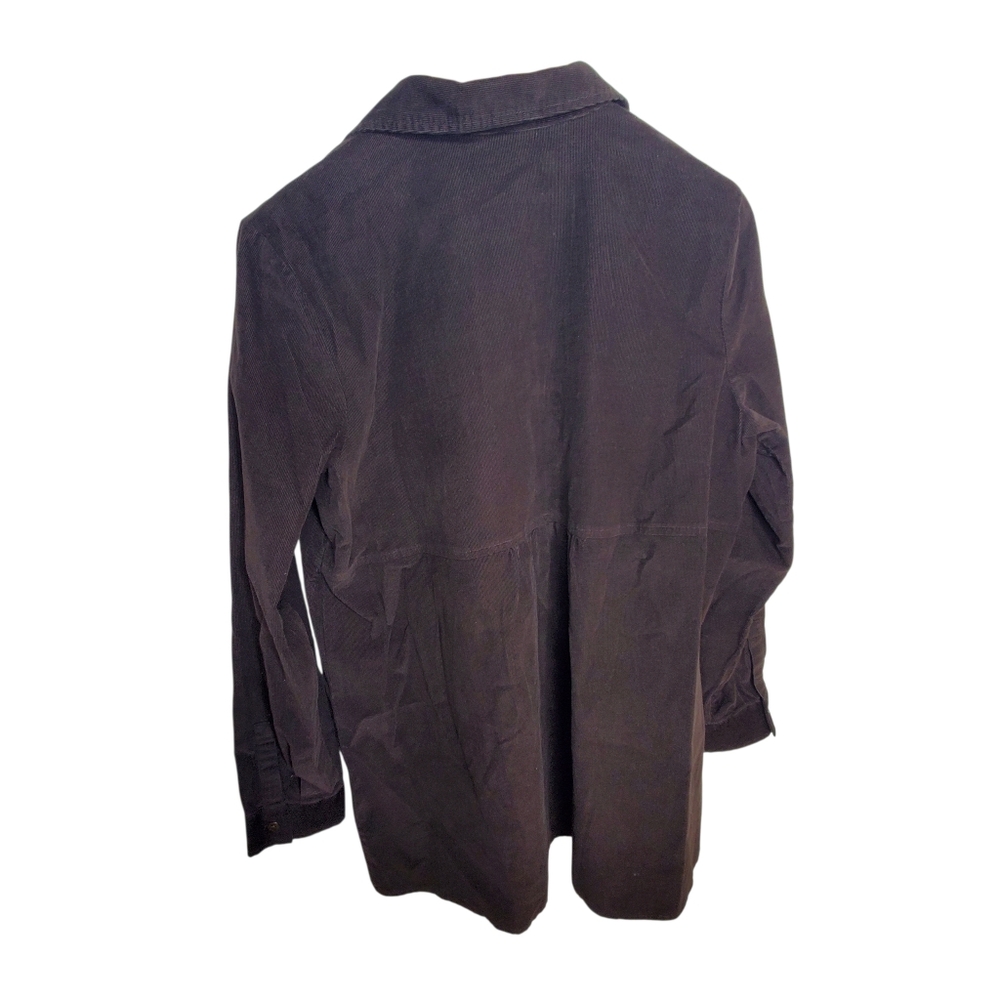 J.jill Corduroy Womens Brown Button Tunic Shirt 256 Feminine Western - Picture 3 of 5